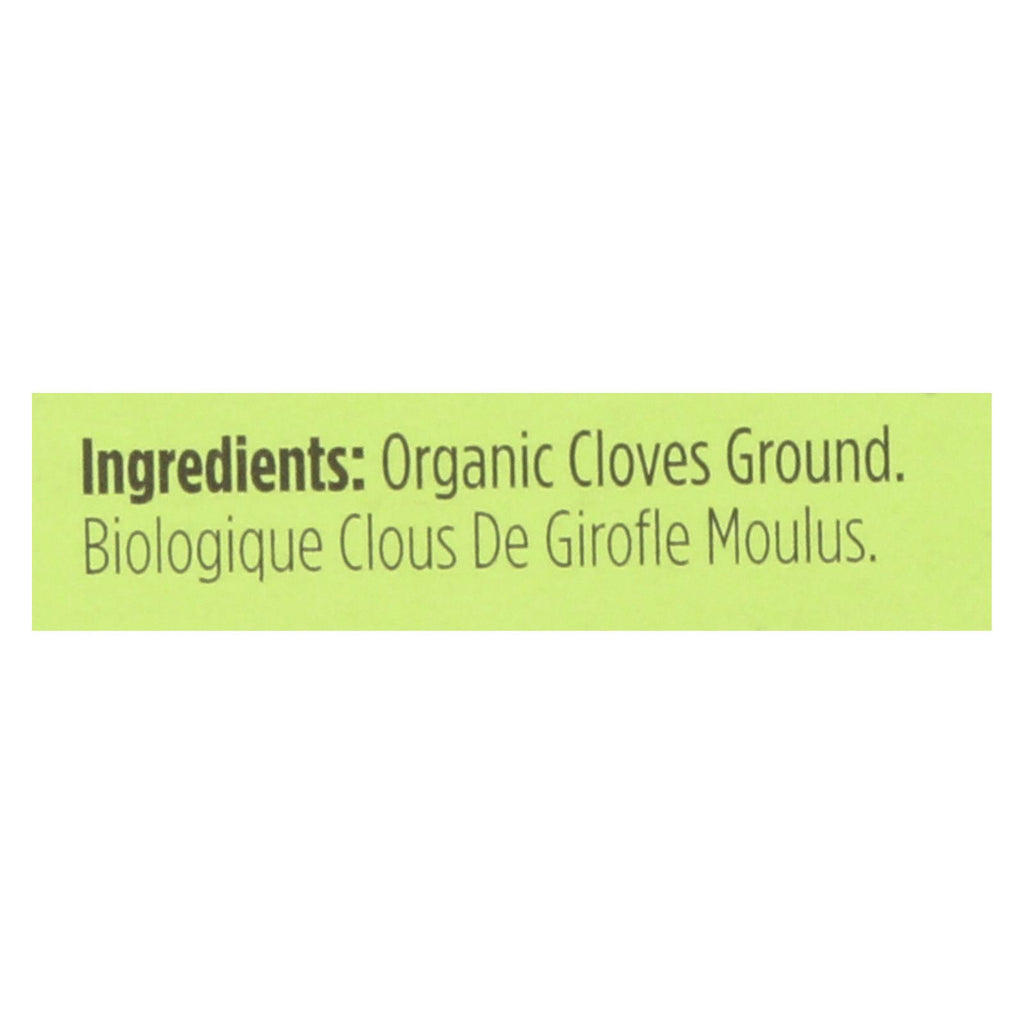 Spicely Organics - Organic Cloves - Ground - Case Of 6 - 0.4 Oz. - Lakehouse Foods