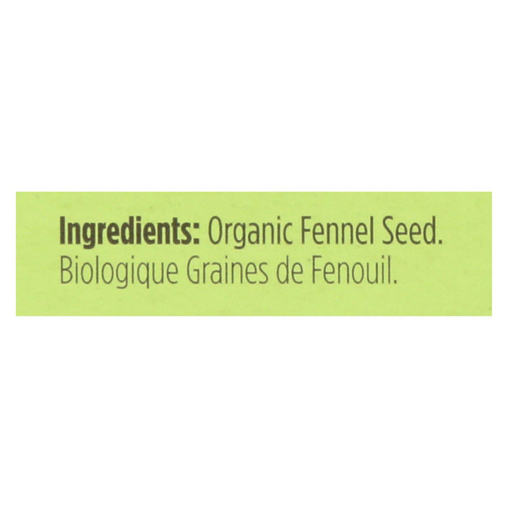 Spicely Organics - Organic Fennel Seed - Case Of 6 - 0.3 Oz. - Lakehouse Foods