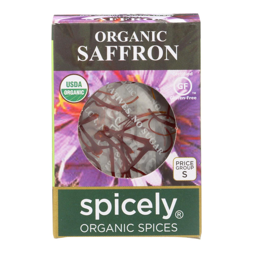 Spicely Organics - Organic Saffron - Case Of 6 - 0.007 Oz. - Lakehouse Foods