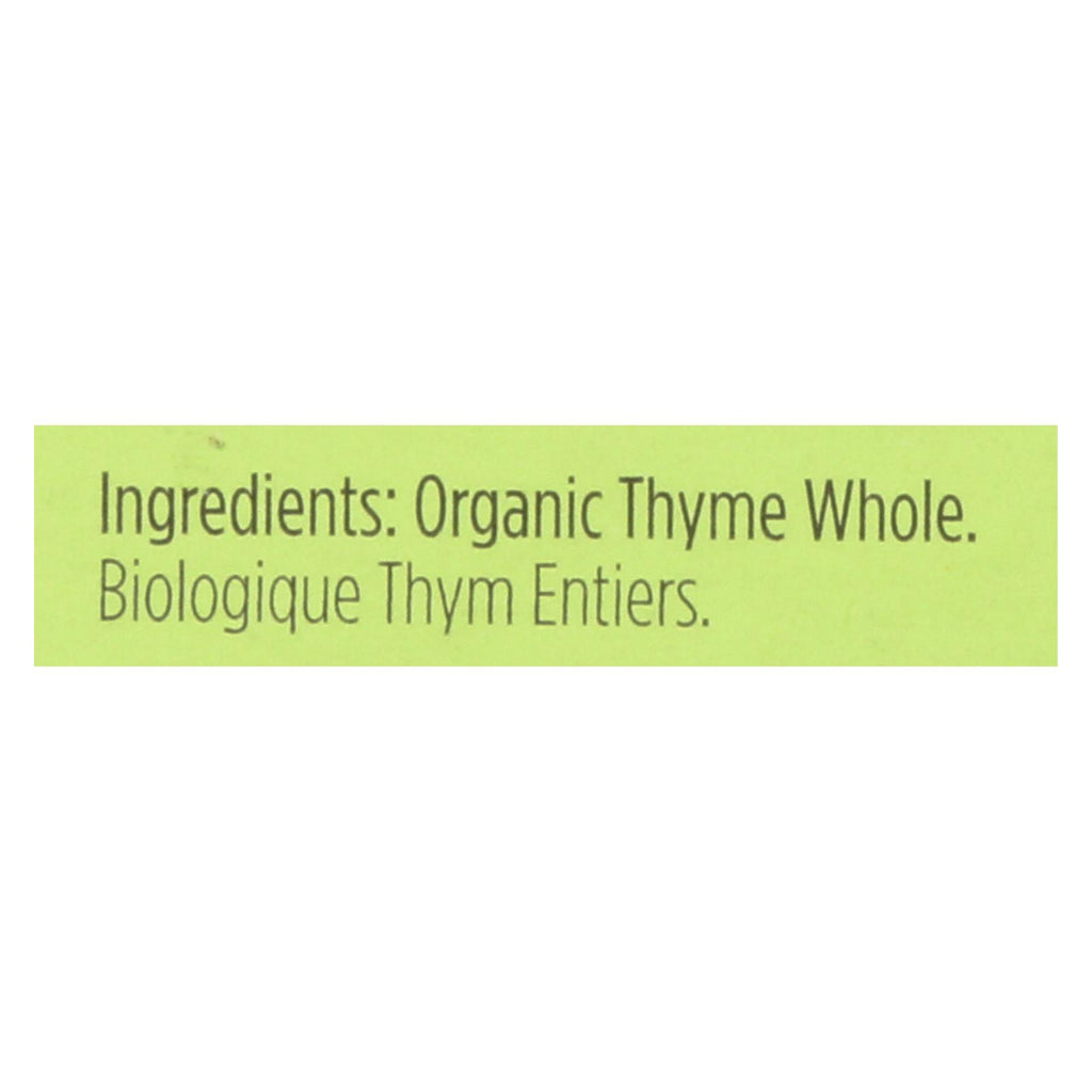 Spicely Organics - Organic Thyme - Case Of 6 - 0.1 Oz. - Lakehouse Foods