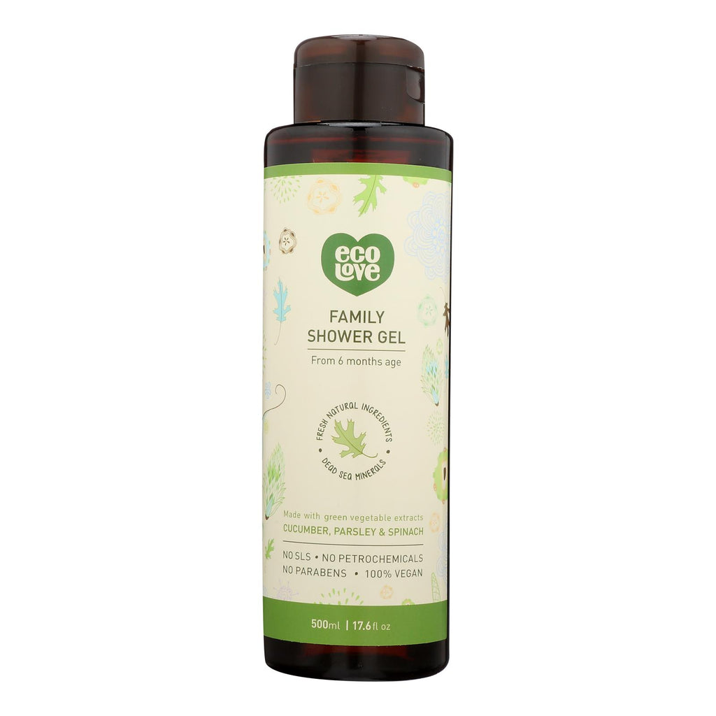 Ecolove Body Wash Green Vegetables Family Shower Gel For Ages 6 Months And Up - Case Of 500 - 17.6 Fl Oz. - Lakehouse Foods