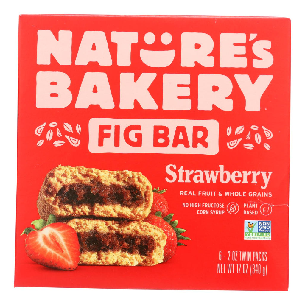 Nature's Bakery Stone Ground Whole Wheat Fig Bar - Strawberry - Case Of 6 - 2 Oz. - Lakehouse Foods