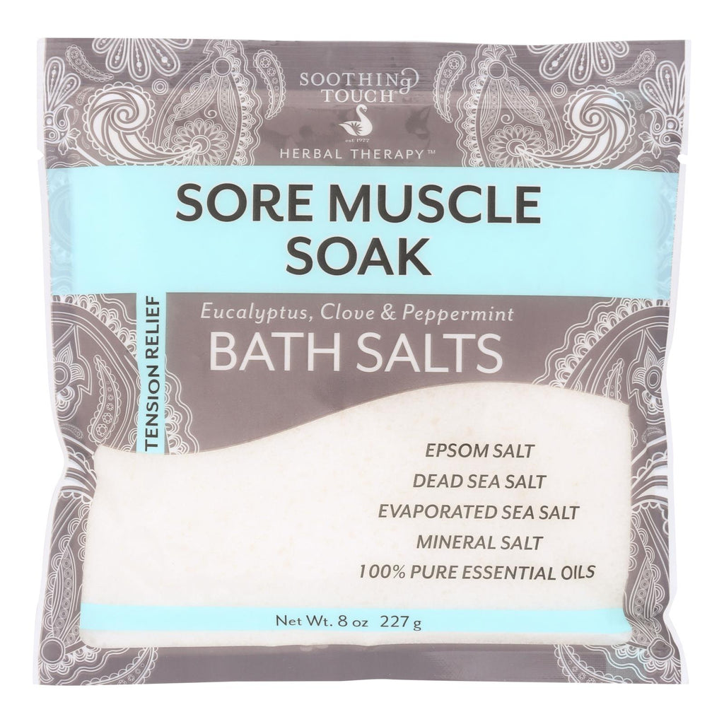 Soothing Touch Bath Salts - Muscle Soak - Case Of 6 - 8 Oz - Lakehouse Foods