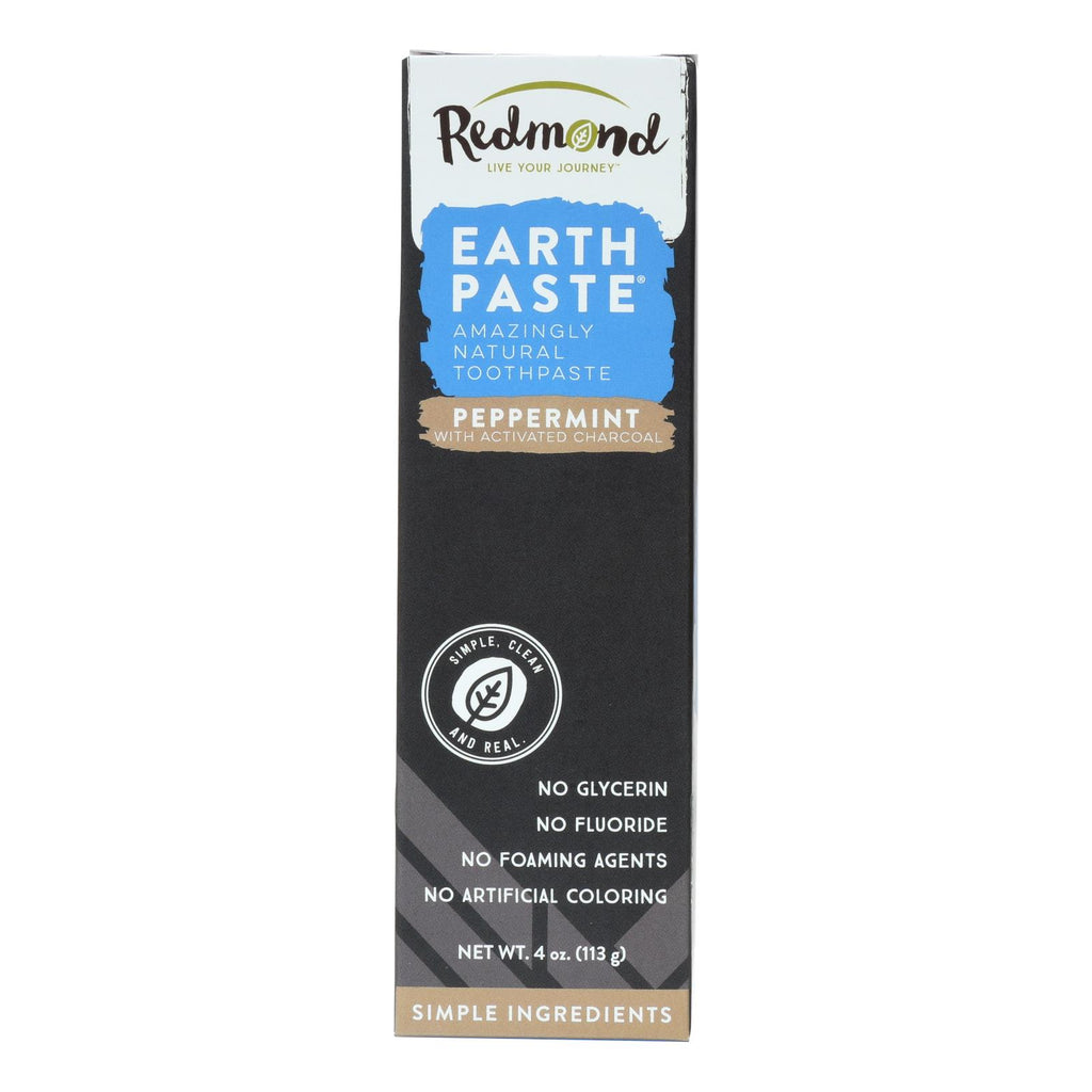 Redmond Life Earthpaste - Peppermint Charcoal - 4 Oz - Lakehouse Foods