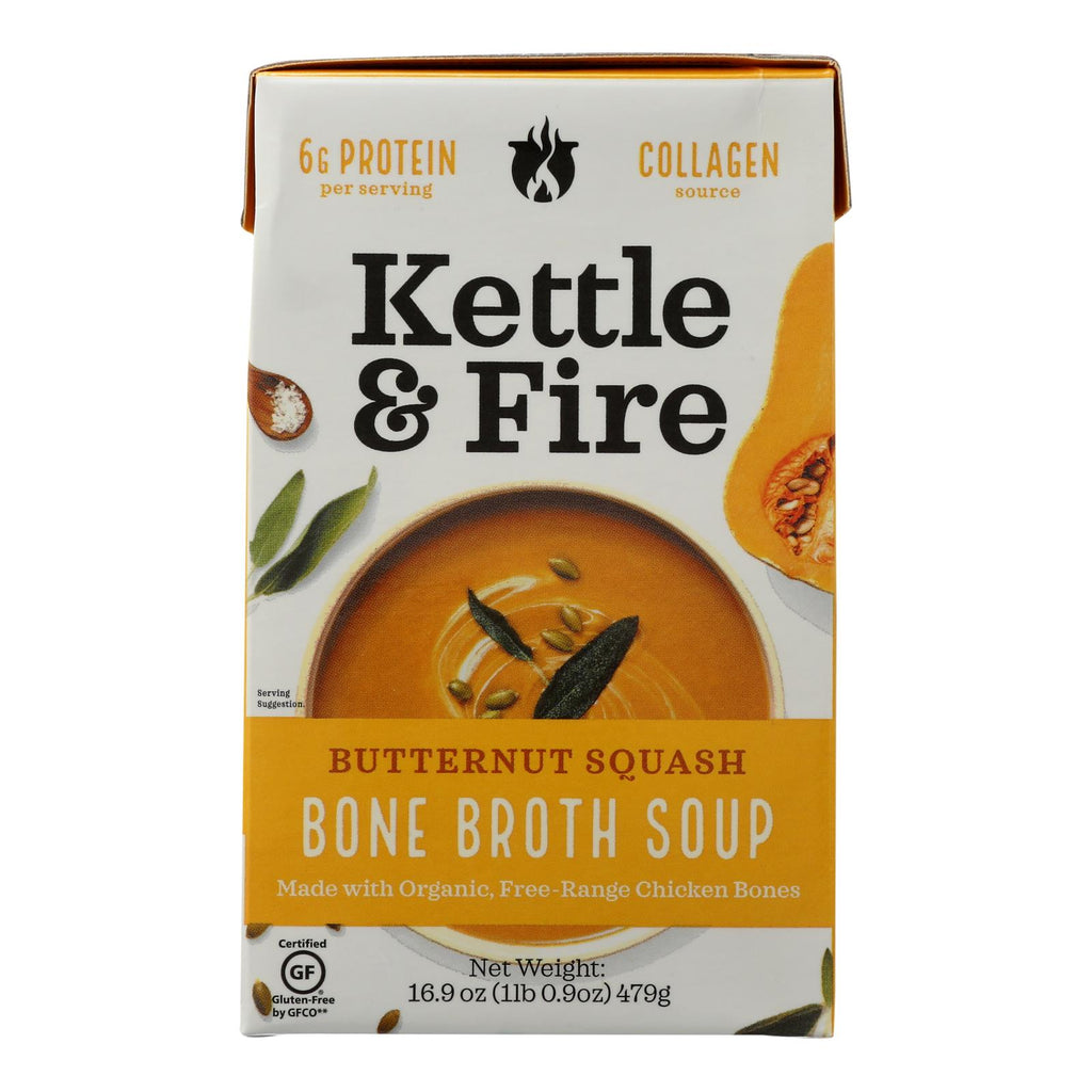 Kettle And Fire Soup - Butternut Squash Soup - Case Of 6 - 16.9 Oz. - Lakehouse Foods