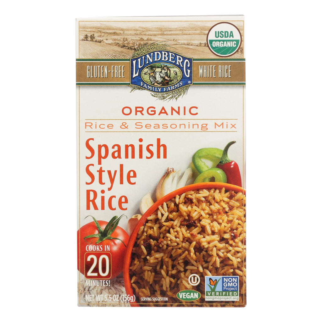 Lundberg Family Farms - Rice And Seasoning Mix - Spanish Style - Case Of 6 - 5.50 Oz. - Lakehouse Foods