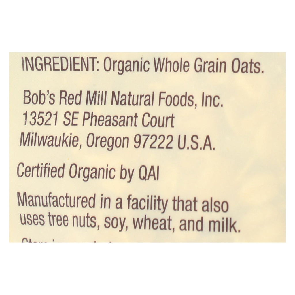 Bob's Red Mill - Organic Old Fashioned Rolled Oats - Case Of 4-16 Oz - Lakehouse Foods