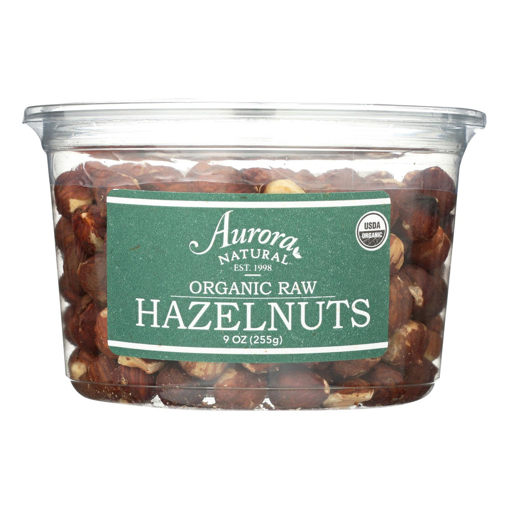 Aurora Natural Products - Organic Raw Hazelnuts - Case Of 12 - 9 Oz. - Lakehouse Foods