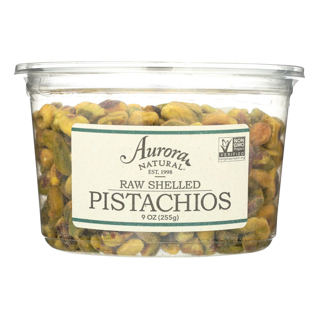 Aurora Natural Products - Raw Shelled Pistachios - Case Of 12 - 9 Oz. - Lakehouse Foods