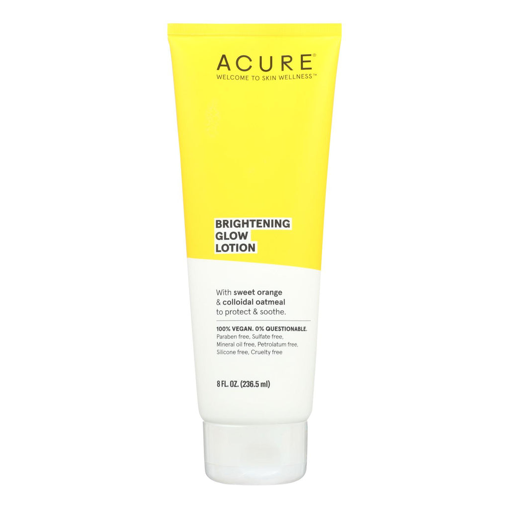 Acure - Lotion - Brightening Glow Moisture - Sweet Orange And Oatmeal - 8 Fl Oz. - Lakehouse Foods