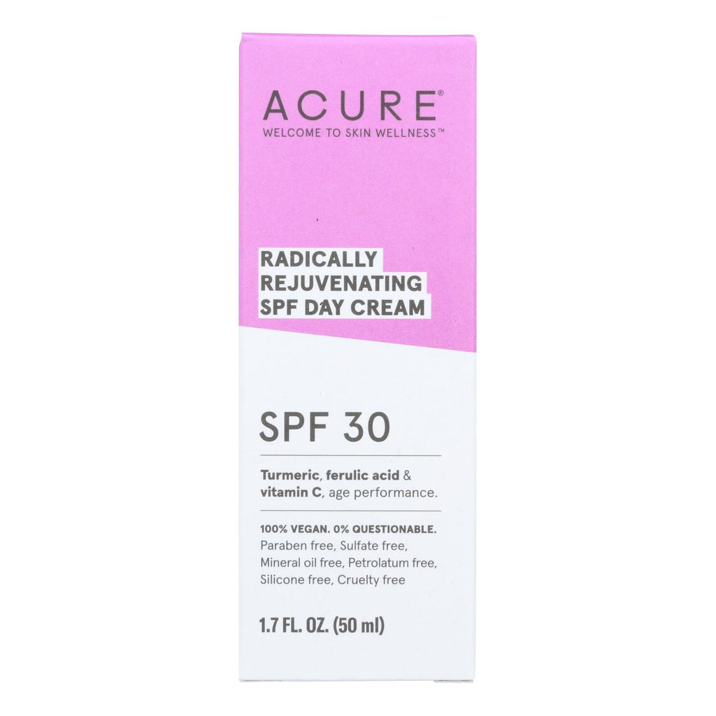 Acure - Spf 30 Day Cream - Radically Rejuvenating - 1.7 Fl Oz. - Lakehouse Foods
