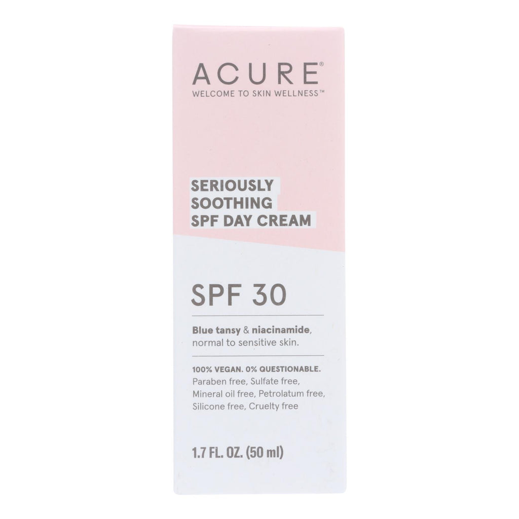 Acure - Spf 30 Day Cream - Seriously Soothing - 1.7 Fl Oz. - Lakehouse Foods