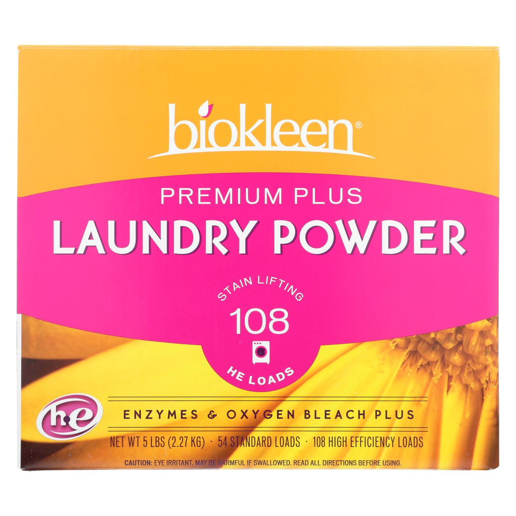 Biokleen Laundry Powder Premium Plus Stain Lifting Enzyme Formula - 5 Lbs - Lakehouse Foods