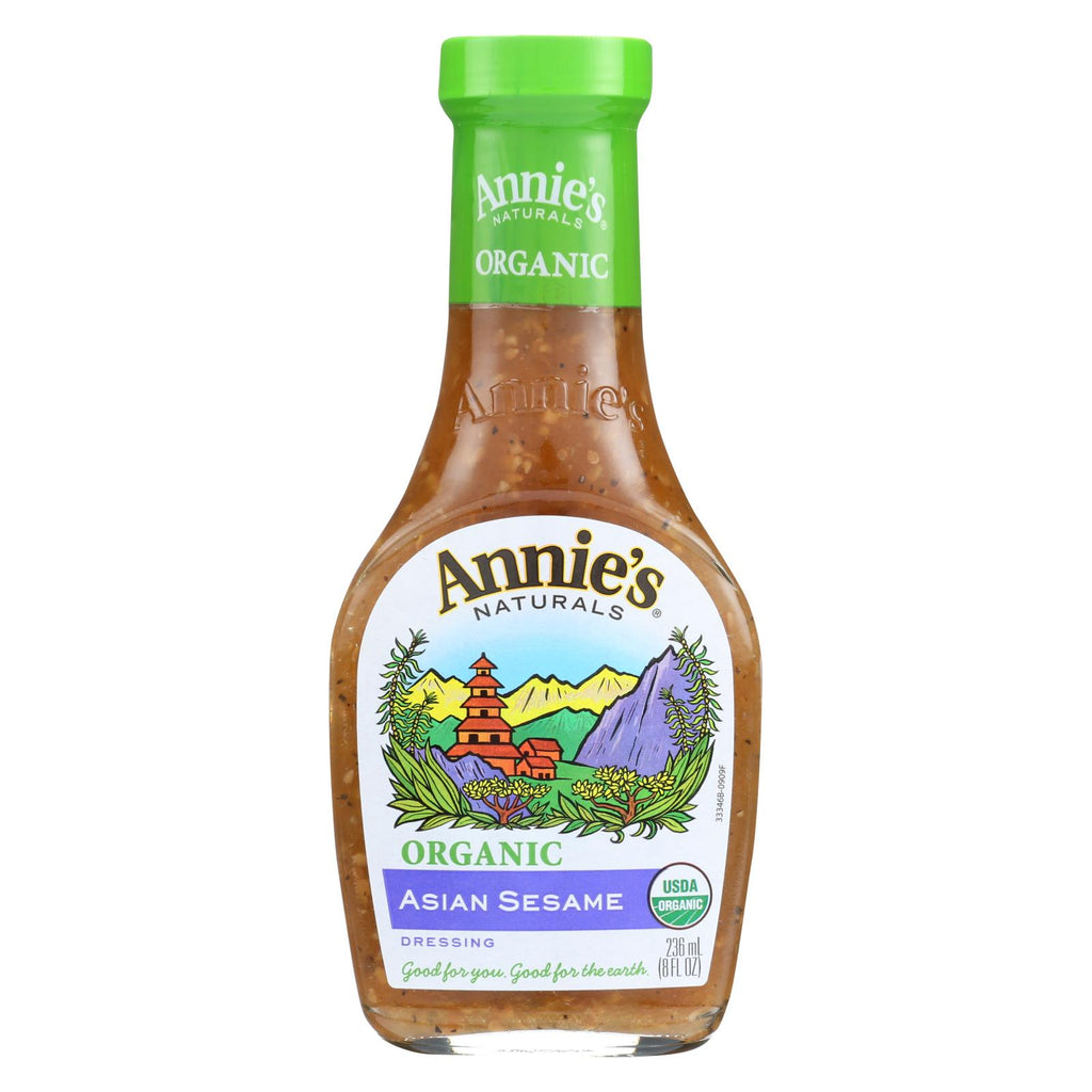 Annie's Naturals Organic Dressing Asian Sesame - Case Of 6 - 8 Fl Oz. - Lakehouse Foods