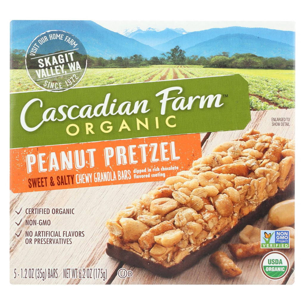 Cascadian Farm Sweet And Salty Bar - Organic - Peanut Pretzel - 6.2 Oz - Case Of 12 - Lakehouse Foods