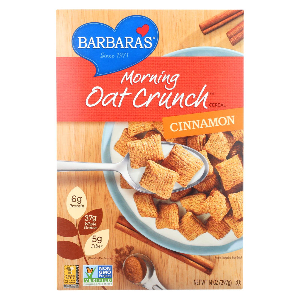Barbara's Bakery - Morning Oat Crunch Cereal - Cinnamon - Case Of 6 - 14 Oz. - Lakehouse Foods