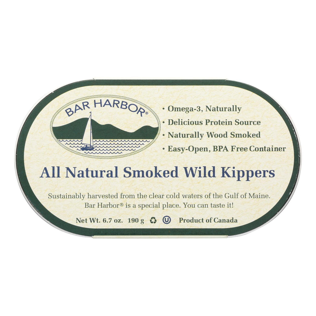 Bar Harbor - Smoked Wild Kippers - Case Of 12 - 6.7 Oz. - Lakehouse Foods