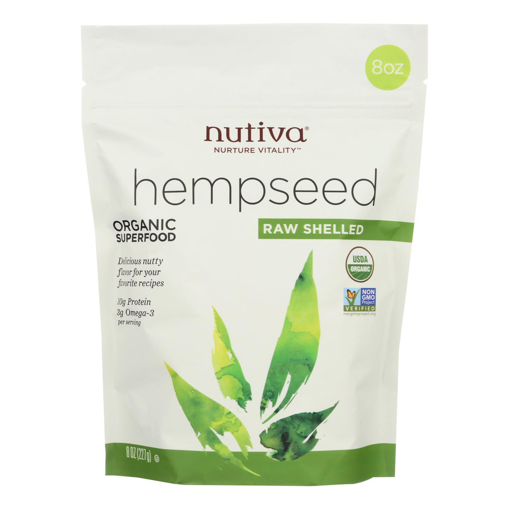 Nutiva Certified Organic Hempseed - Shelled - 8 Oz - Case Of 6 - Lakehouse Foods