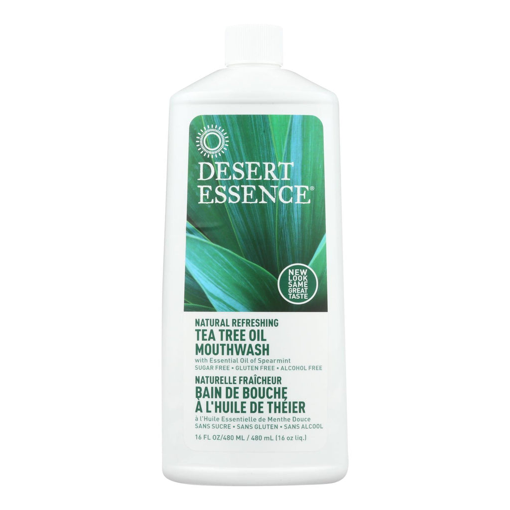 Desert Essence - Natural Refreshing Tea Tree Oil Mouthwash - 16 Fl Oz - Lakehouse Foods