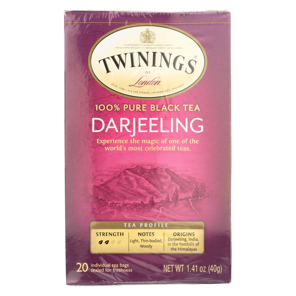 Twining's Tea Black Tea - Darjeeling - Case Of 6 - 20 Bags - Lakehouse Foods