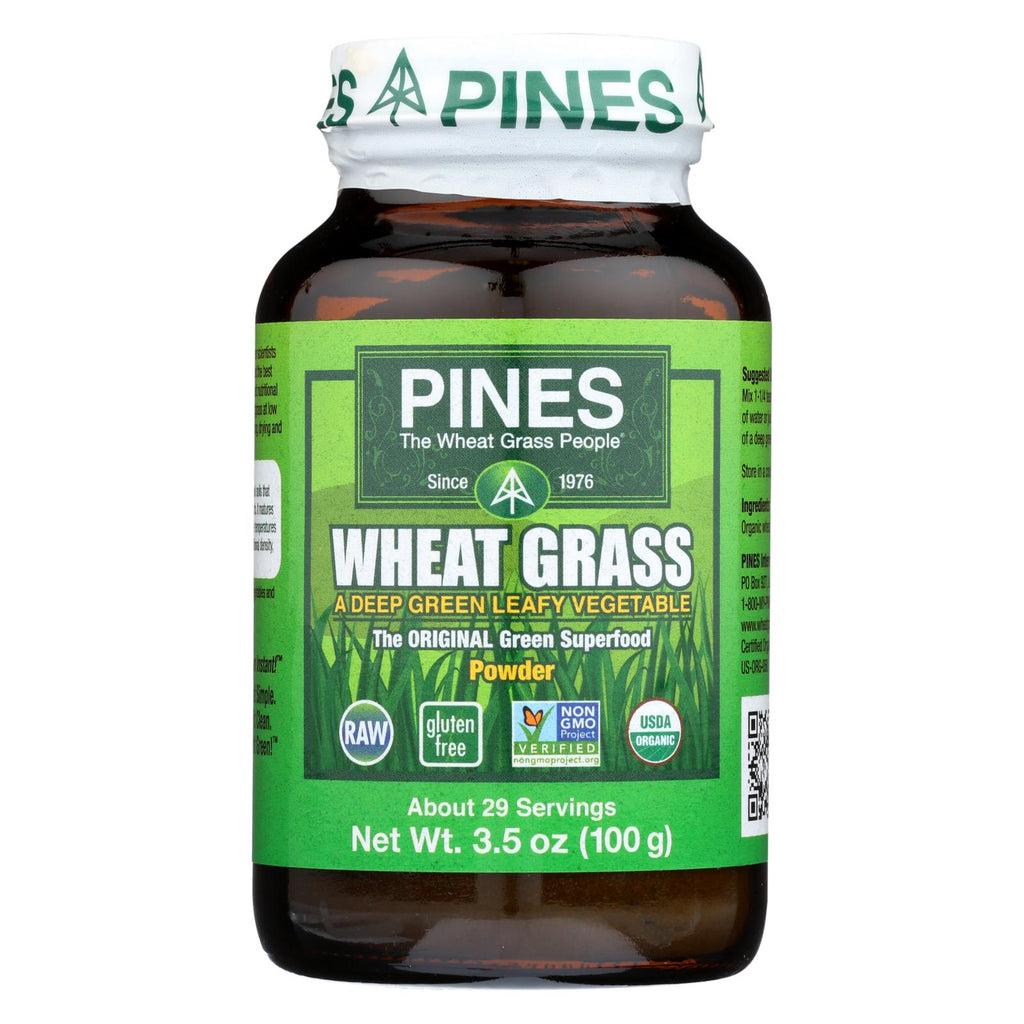 Pines International Wheat Grass Powder - 3.5 Oz - Lakehouse Foods