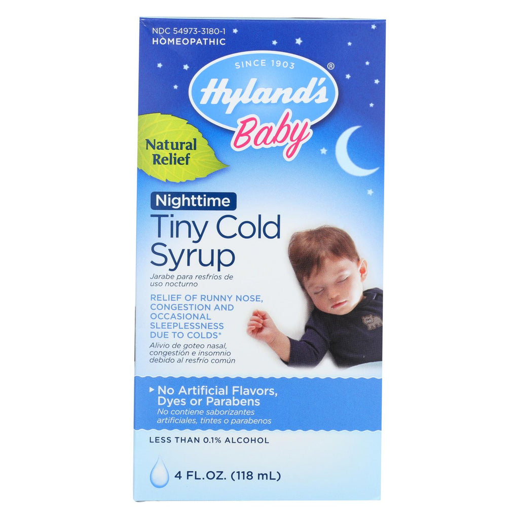 Hylands Homepathic Cold Syrup - Nighttime Tiny - Baby - 4 Fl Oz - Lakehouse Foods