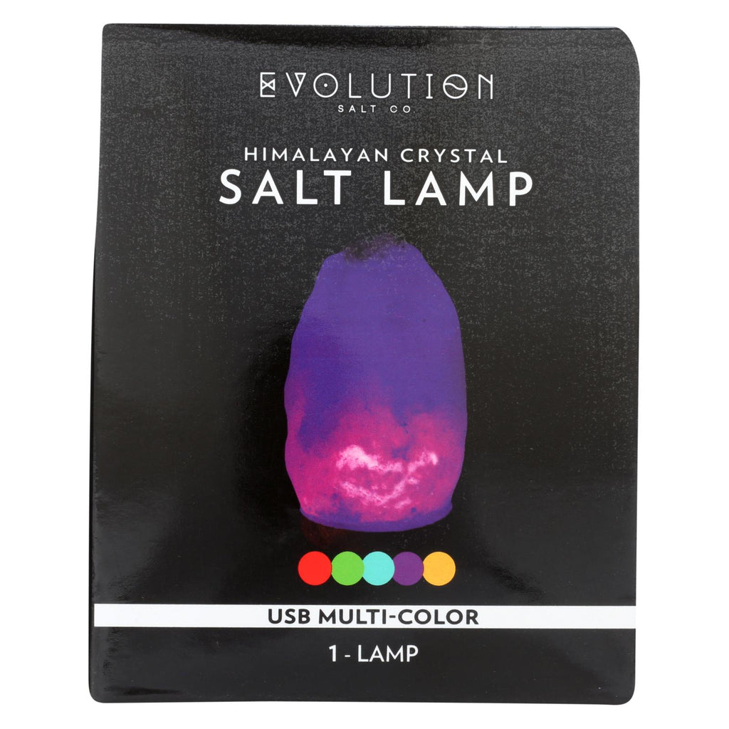Evolution Salt Lamp - Usb - Natural - Multi Color Changing - 1 Count - Lakehouse Foods
