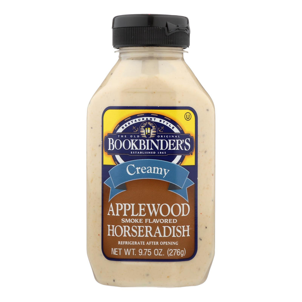 Bookbinder's - Horseradish Sauce - Creamy Applewood Smoke Flavored - Case Of 9 - 9.75 Oz. - Lakehouse Foods