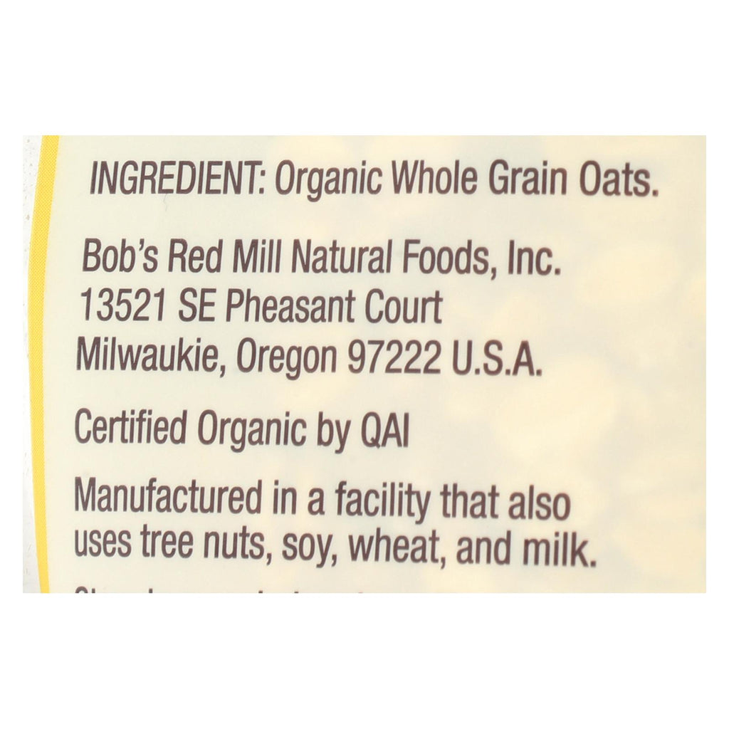 Bob's Red Mill - Oats - Organic Extra Thick Rolled Oats - Whole Grain - Case Of 4 - 16 Oz. - Lakehouse Foods