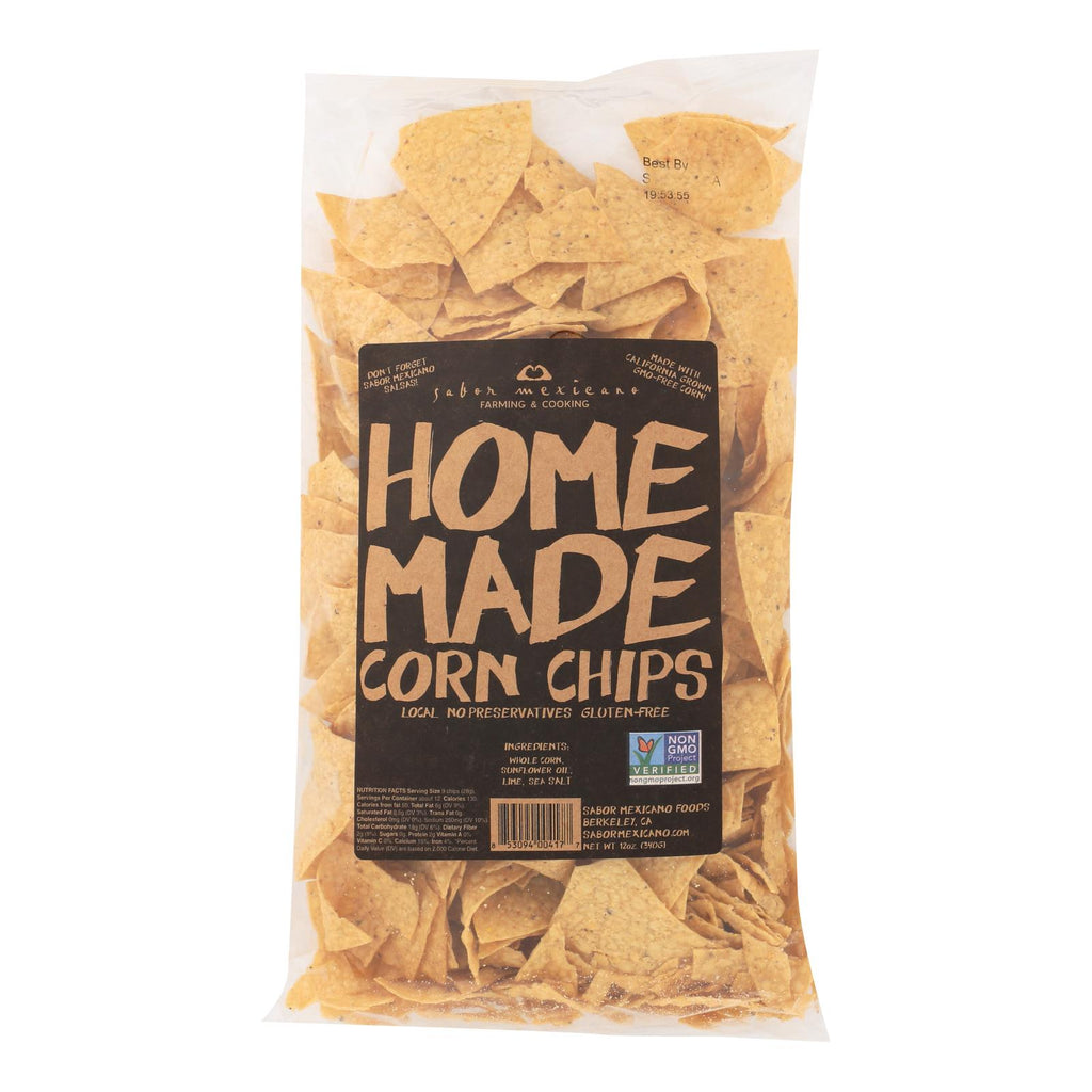Sabor Mexicano - Chips Corn Original Hmade - Case Of 11-12 Oz - Lakehouse Foods