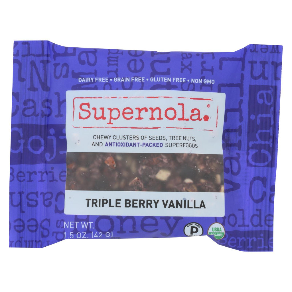 Supernola - Triple Berry Vanilla - Case Of 12 - 1.5 Oz - Lakehouse Foods