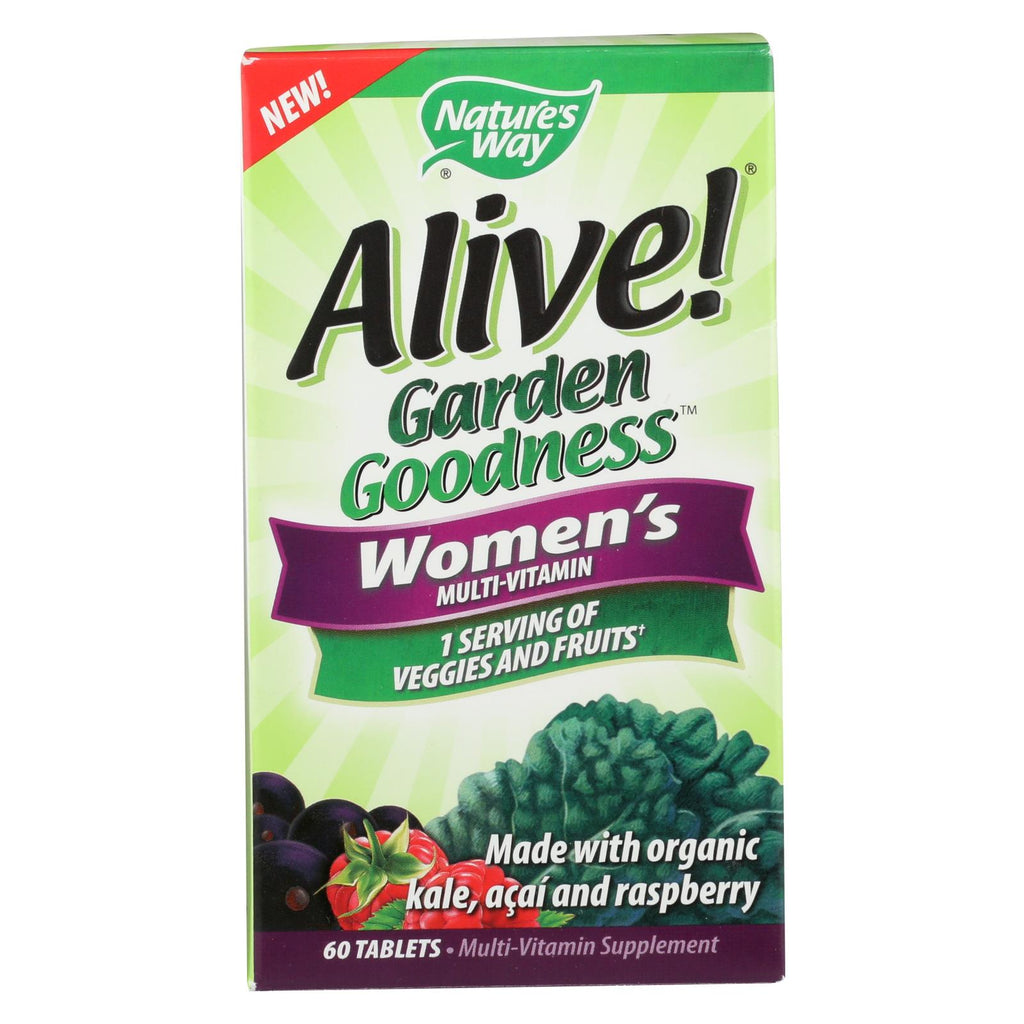 Nature's Way - Alive! Garden Goodness Women's Multi-vitamin - 60 Tablets - Lakehouse Foods