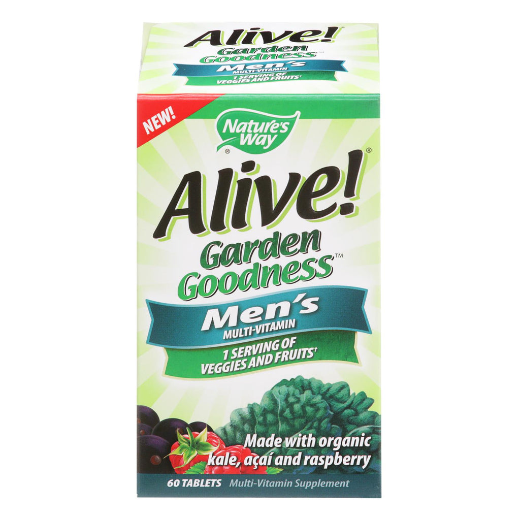 Nature's Way - Alive! Garden Goodness Men's Multi-vitamin - 60 Tablets - Lakehouse Foods