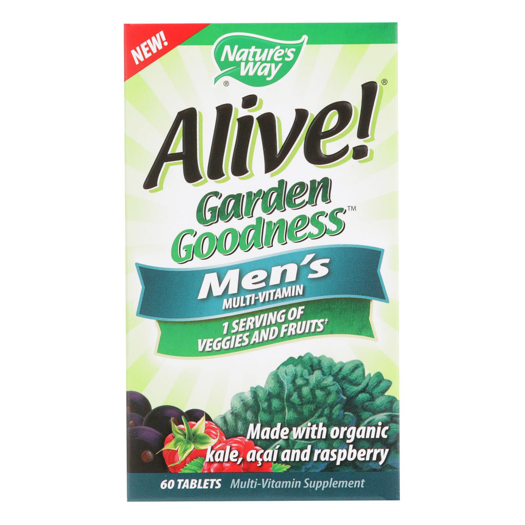 Nature's Way - Alive! Garden Goodness Men's Multi-vitamin - 60 Tablets - Lakehouse Foods