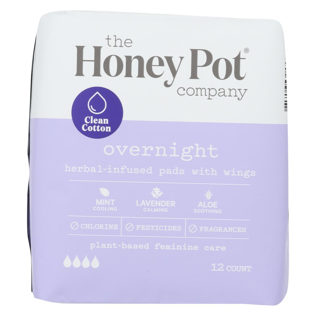The Honey Pot - Herbal Overnight Pads - 12 Ct - Lakehouse Foods