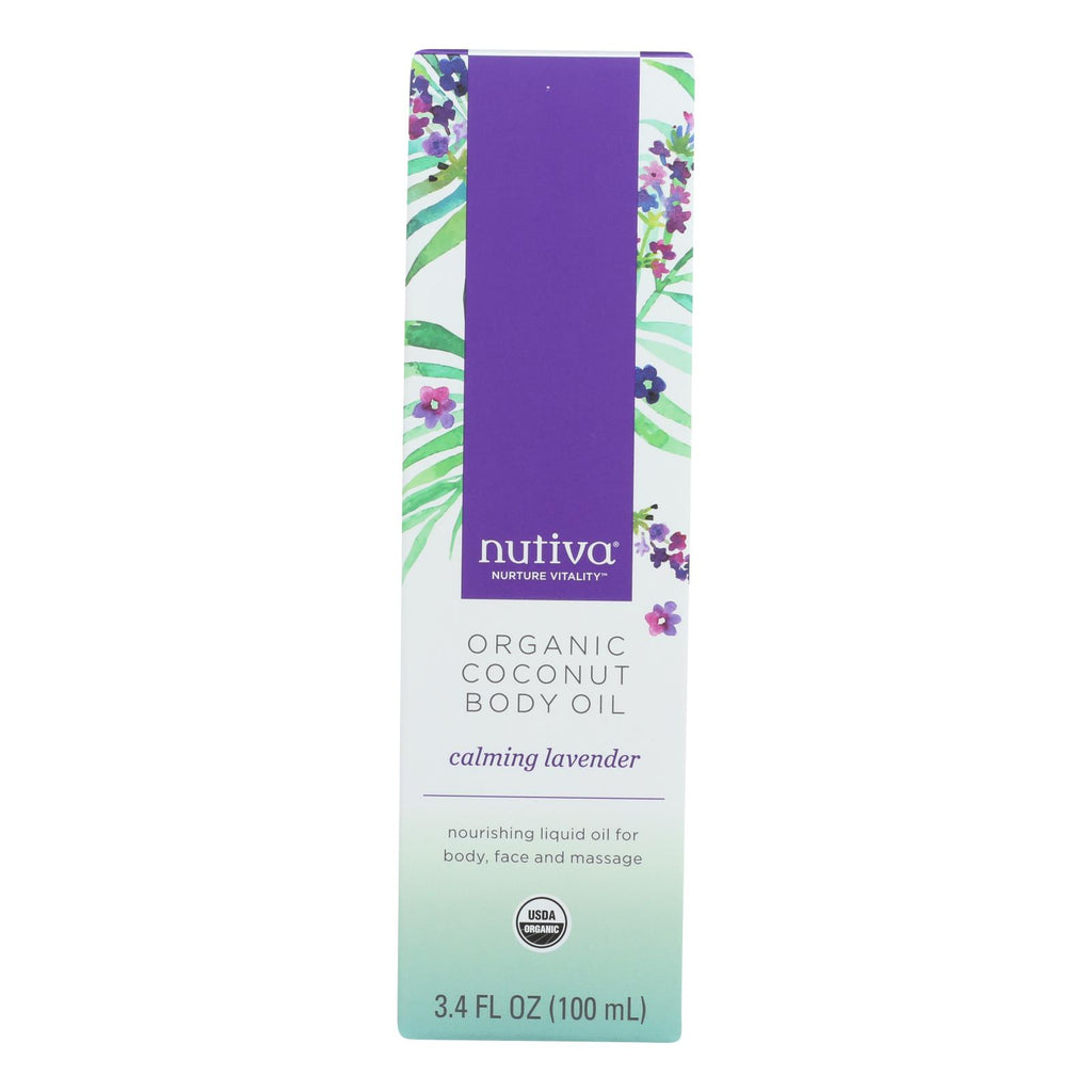 Nutiva - Coconut Body Oil Lavender - Case Of 6 - 3.4 Fz - Lakehouse Foods