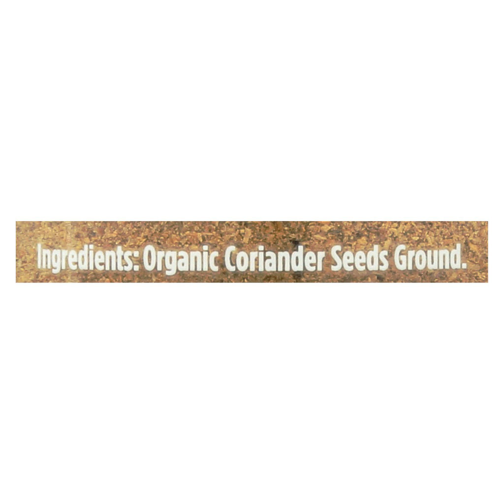 Spicely Organics - Organic Coriander - Ground - Case Of 3 - 1.4 Oz. - Lakehouse Foods