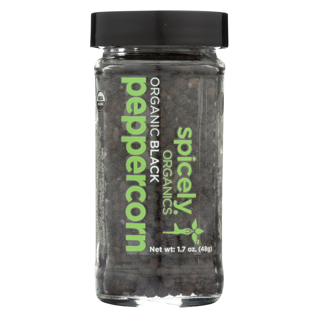 Spicely Organics - Organic Peppercorn - Black Whole - Case Of 3 - 1.7 Oz. - Lakehouse Foods