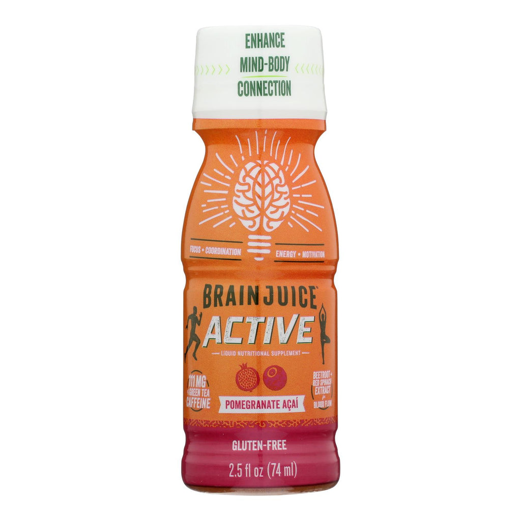 Brain Juice - Pre Wkt Sht Pom Acai Actv - Case Of 12 - 2.5 Oz - Lakehouse Foods