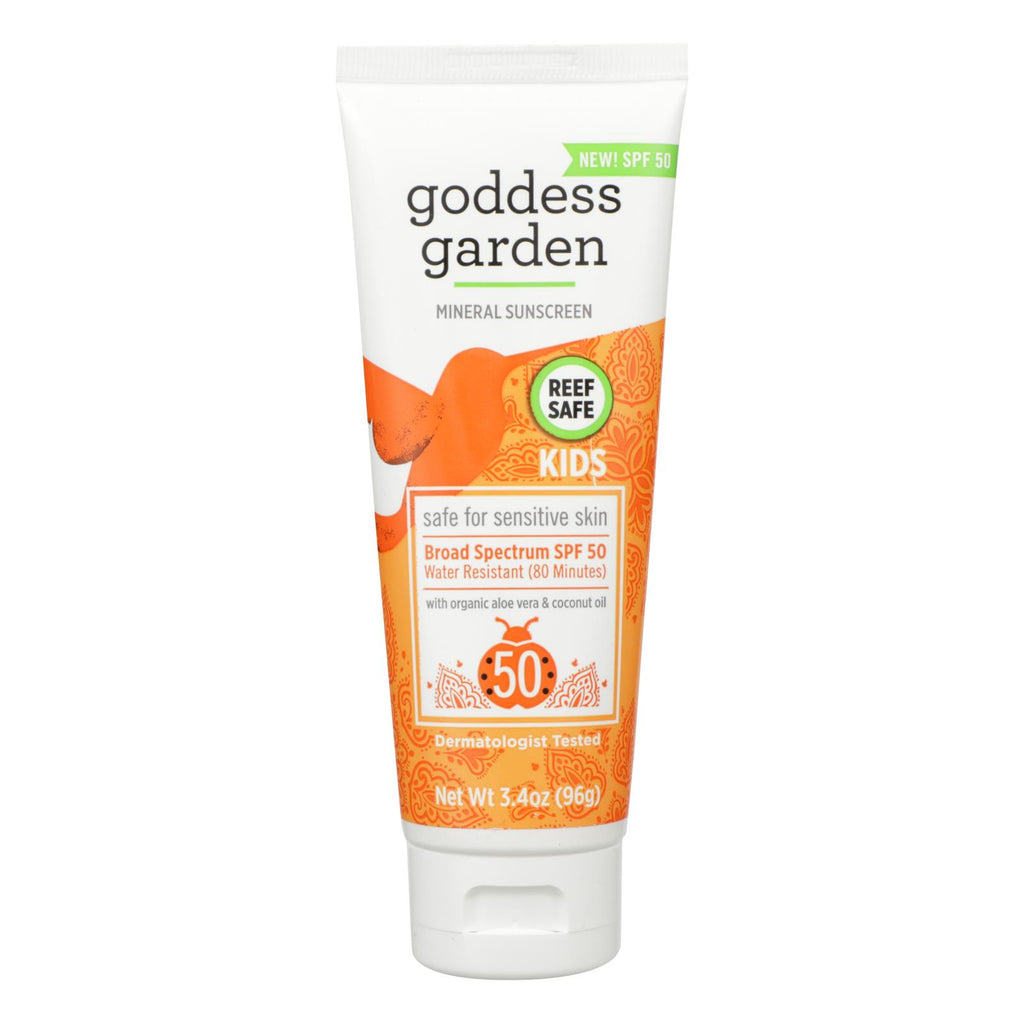 Goddess Garden - Sunscreen Kids Spf 50 - 1 Each - 3.4 Oz - Lakehouse Foods