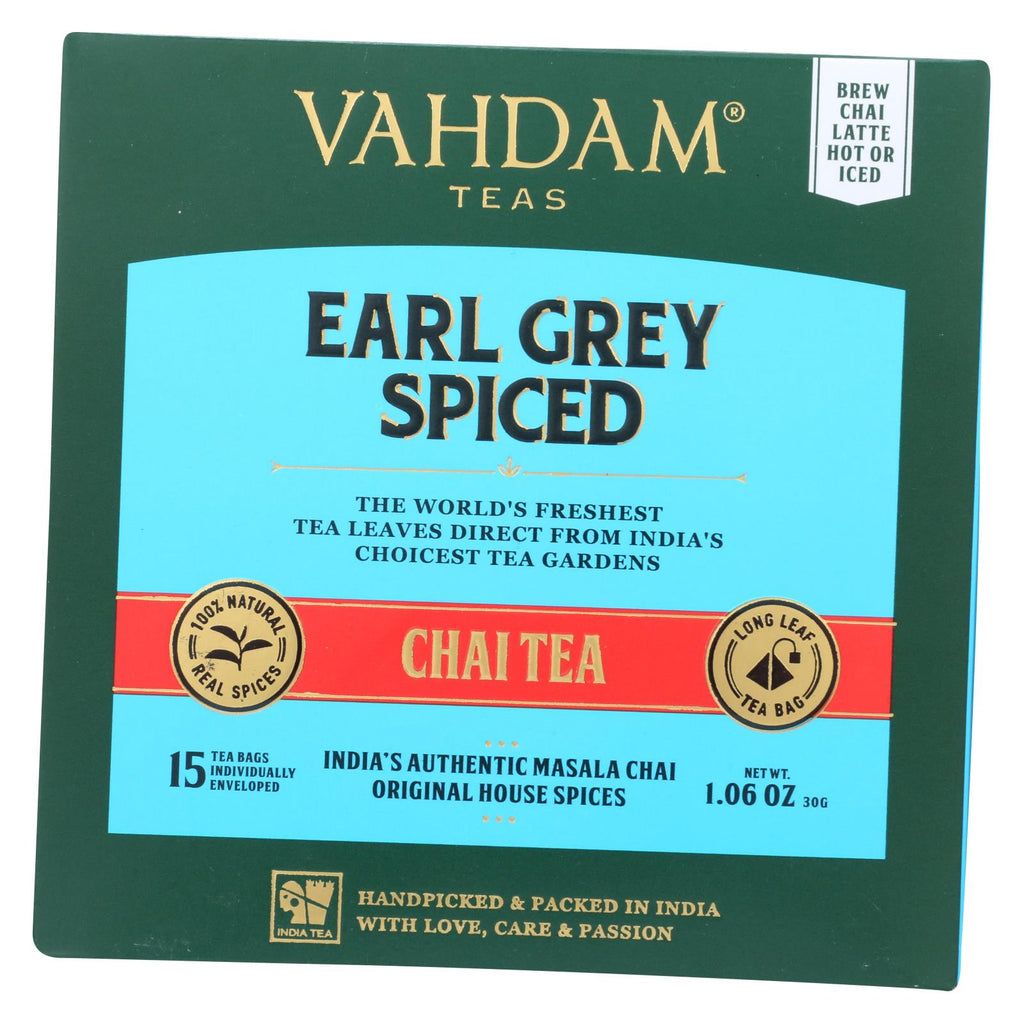 Vahdam Teas - Chai Tea Earl Grey Spiced - Case Of 6 - 15 Ct - Lakehouse Foods