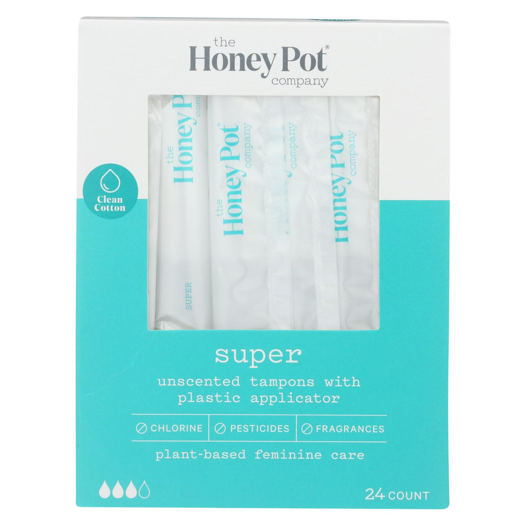 The Honey Pot - Tampons Cln Cotton Super - 24 Ct - Lakehouse Foods