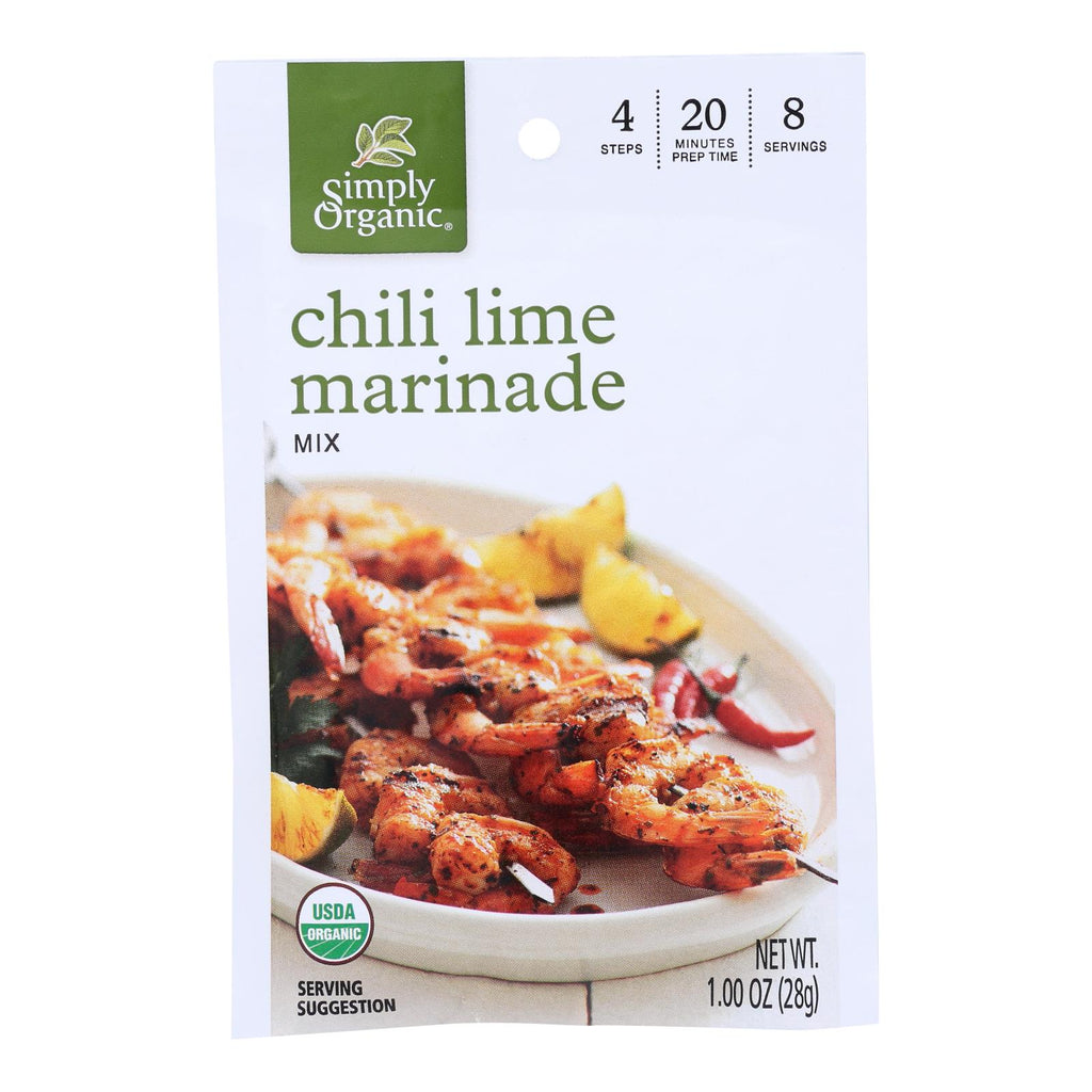 Simply Organic - Marinade Chili Lime - Case Of 12 - 1.00 Oz - Lakehouse Foods