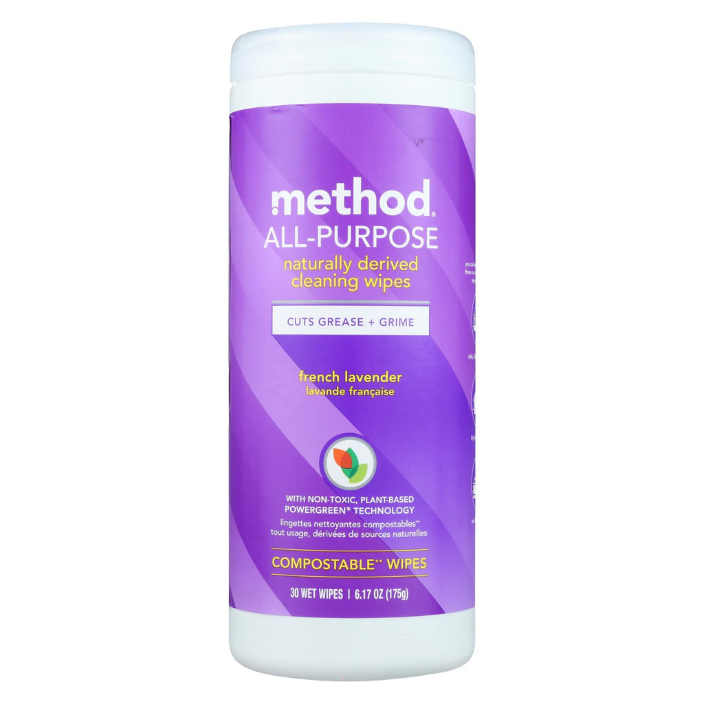 Method Products Inc - Wipes Ap French Lavender - Case Of 6 - 30 Ct - Lakehouse Foods