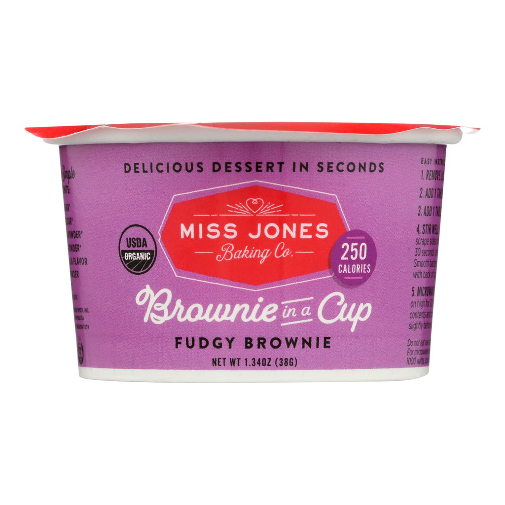 Miss Jones Baking Co. Brownie In A Cup - Case Of 12 - 38 Grm - Lakehouse Foods