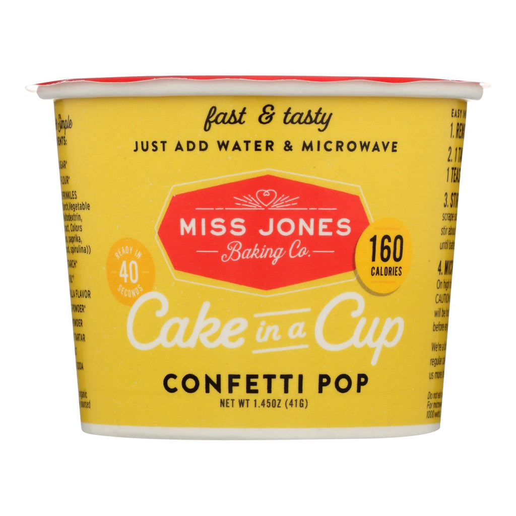 Miss Jones Baking Co - Cake-cup Confetti Pop - Case Of 8 - 41 Grm - Lakehouse Foods