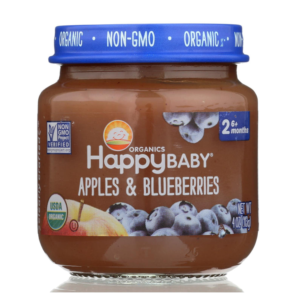 Happy Baby - Cc Apls Blubry Stg2 - Case Of 6 - 4 Oz - Lakehouse Foods