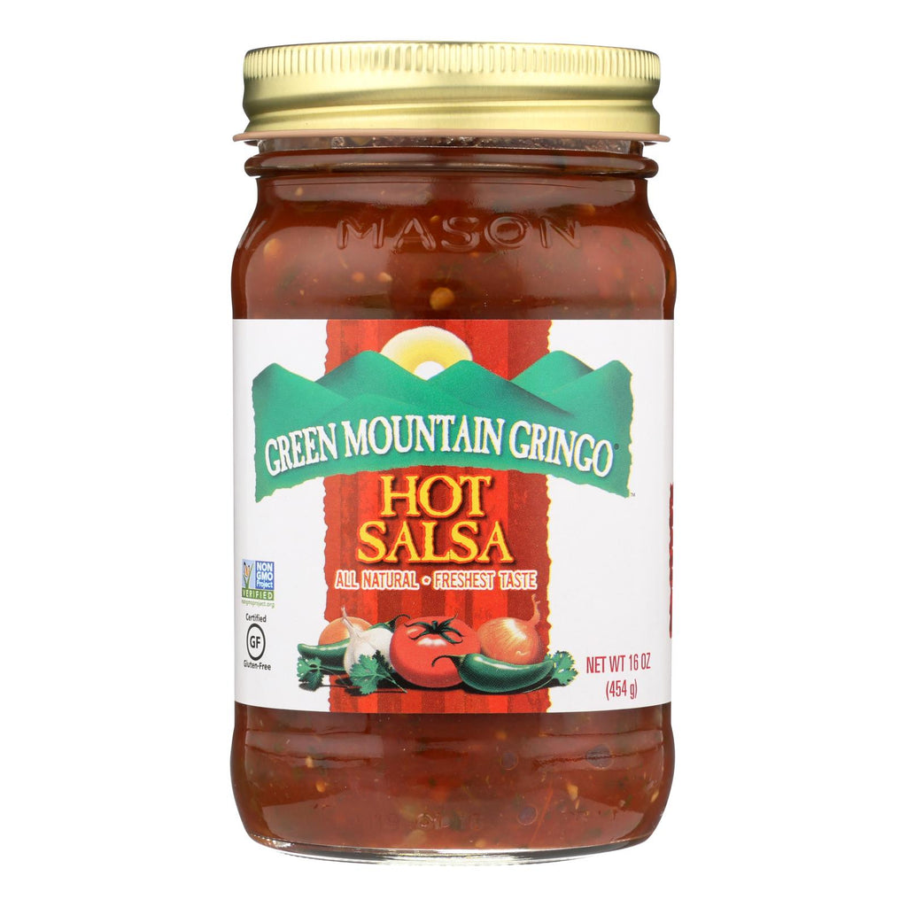 Green Mountain Gringo Hot Salsa - Case Of 12 - 16 Oz. - Lakehouse Foods