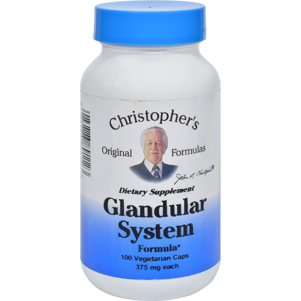 Dr. Christopher's Glandular System - 440 Mg - 100 Vegetarian Capsules - Lakehouse Foods