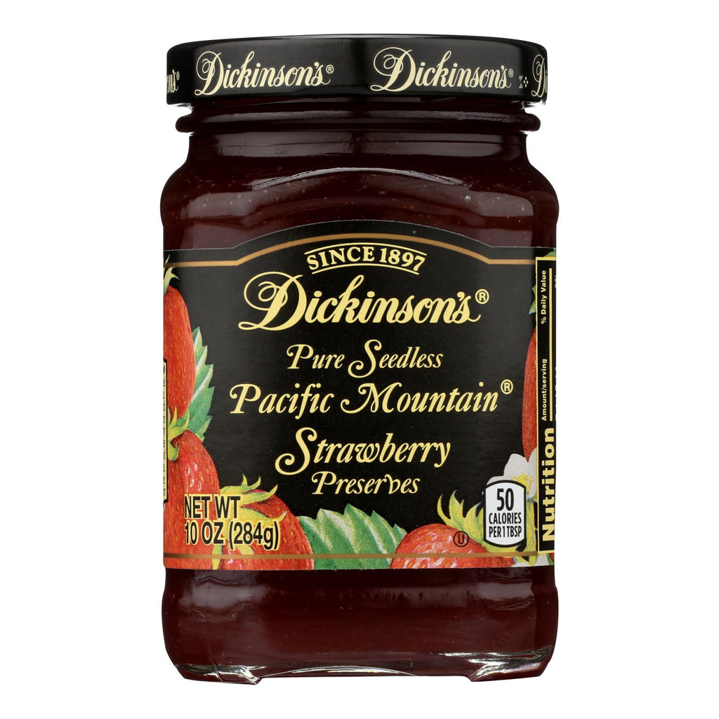Dickinson - Pure Seedless Pacific Mountain Strawberry Preserves - Case Of 6 - 10 Oz. - Lakehouse Foods